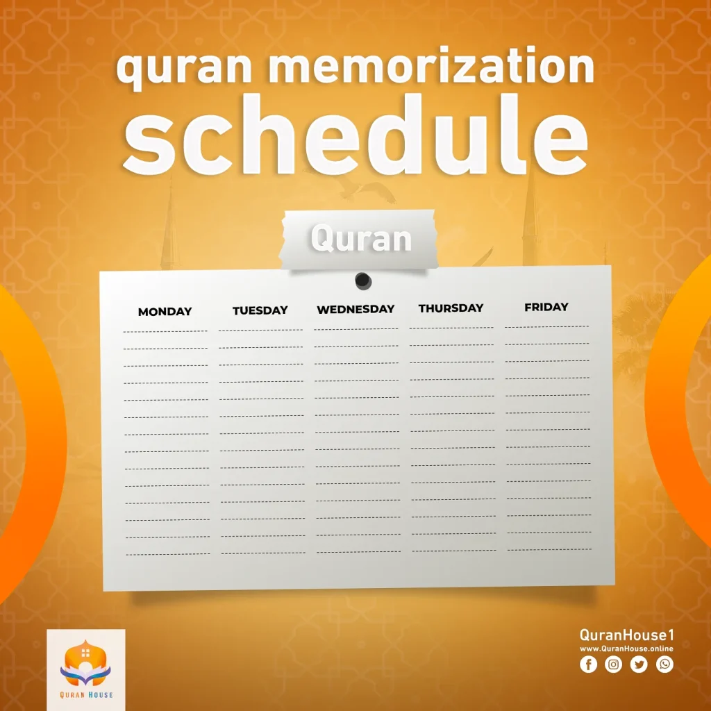 quran memorization schedule